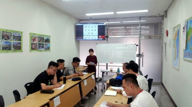 ▲ 인천대 외국인 유학생 한국어 보충수업 사진