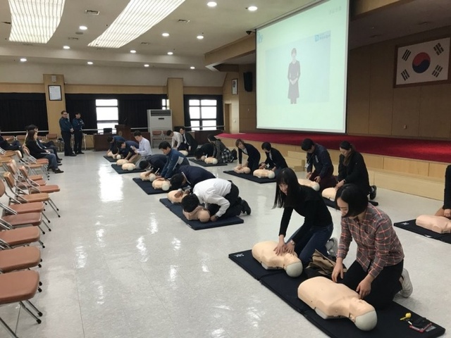 ▲ 화성소방서, 경기남부지방경찰청 CPR 교육 실시