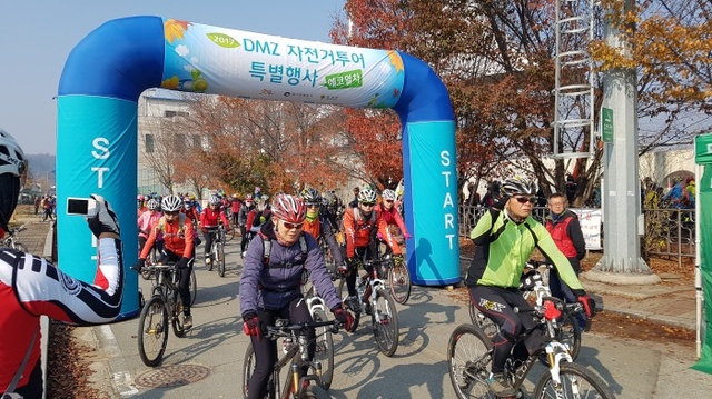 ▲ 2017 에코열차 dmz 자전거투어1