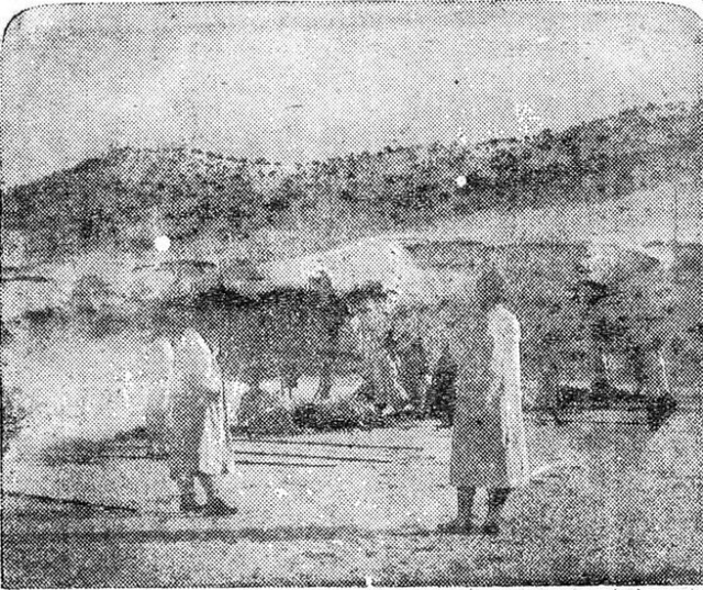 ▲ 1933년 화석정과 임진나루 중간의  임진강. 사진 상단 왼쪽 산아래가 화석정. 우측이 임진나루 (거북선 전투연습의 장소 추정)