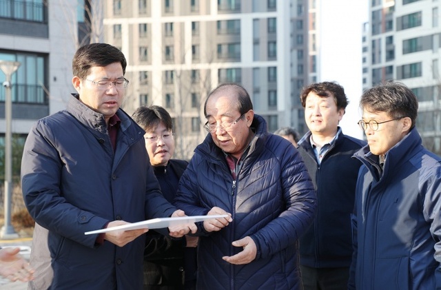 ▲ 공재광 평택시장  신흥지구 도시개발사업 현장 방문,jpg