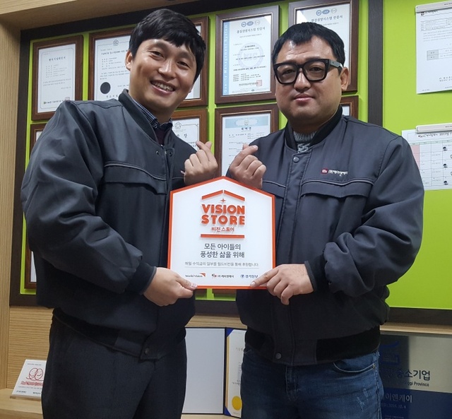 ▲ ㈜케이엔케이의 김동후(37ㆍ오른쪽) 대표이사와 김정락(36)  사장