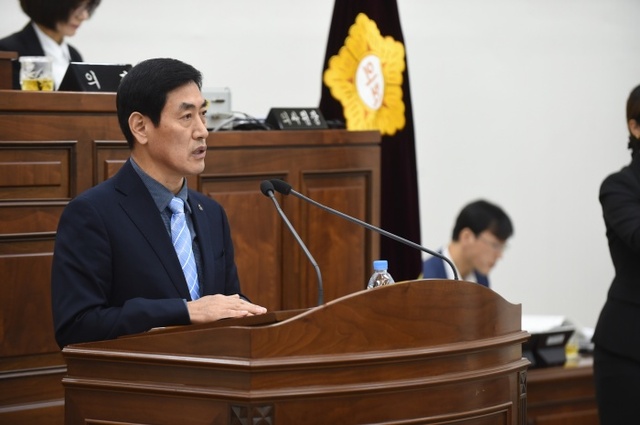 ▲ 오수봉 하남시장, 내년도 시정연설