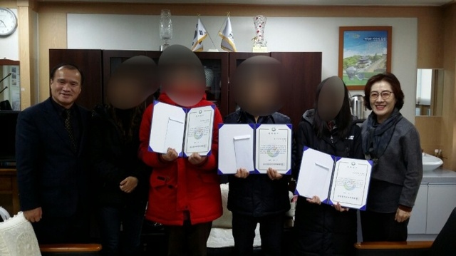 ▲ 장학금전달식