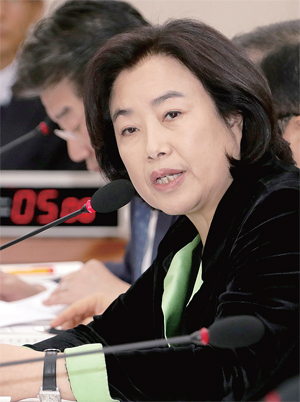 ▲ 자유한국당 박순자 의원이 20일 국회에서 열린 권순일 중앙선거관위원회 위원 후보자 인사청문회에서 질의하고 있다. 연합뉴스