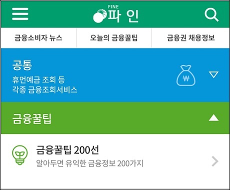 ▲ 금융감독원이 사모펀드 투자시 유의해야할 사항을 공개하며 주의를 당부했다. 금감원의 금융꿀팁이 소개된 금융소비자포털 파인. 사진/파인 홈페이지
