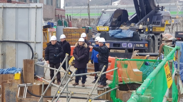 ▲ 2-1. 보산1 펌프장지구 개선복구공사 현장방문