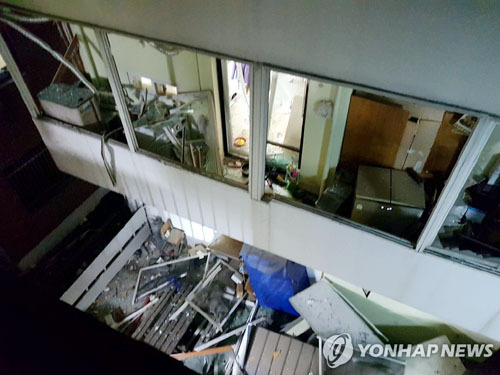 ▲ 강릉 포남동 다가구 주택서 LP가스 폭발. 연합뉴스