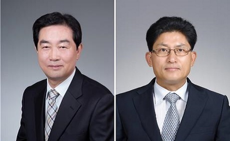 ▲ 한국중소벤처무역협회 초대 공동회장을 맡은 정난권 남전사 대표(왼쪽)와 송재희 전 중소기업중앙회 상근부회장. 사진/한국중소벤처무역협회 제공