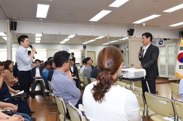 ▲ 오수봉 하남시장, 무술년 주민과의 대화