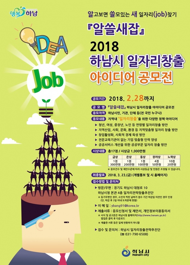 ▲ “알쓸새잡(JOB), 하남시 일자리 창출”