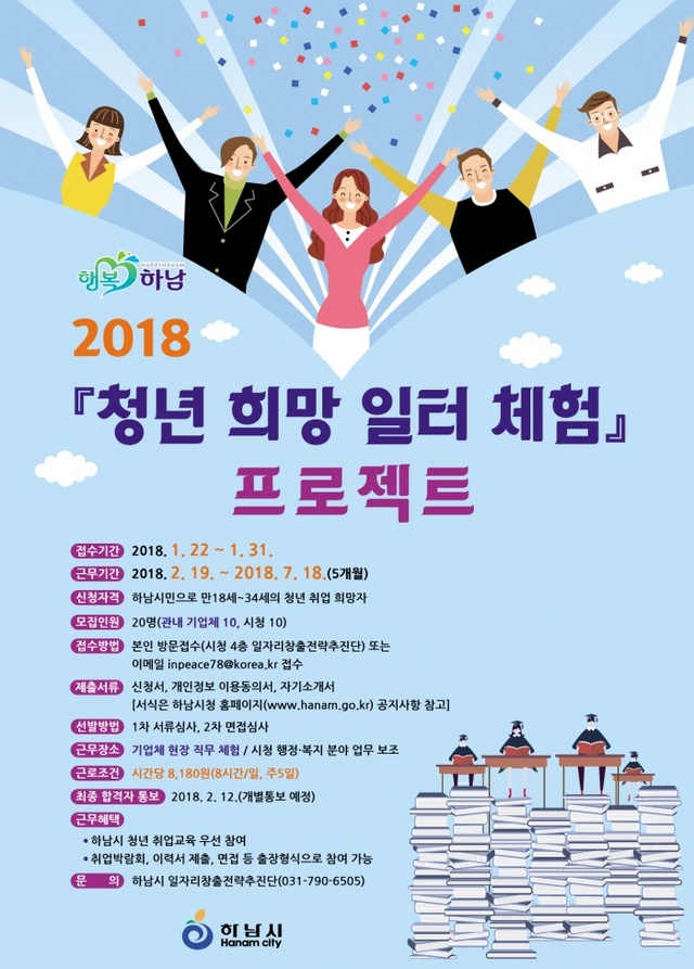 ▲ 하남시, ‘청년 희망 일터 체험’프로젝트 실시