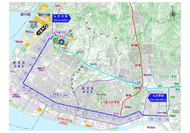 ▲ 시흥,스마트허브 신교통수단1_노선도