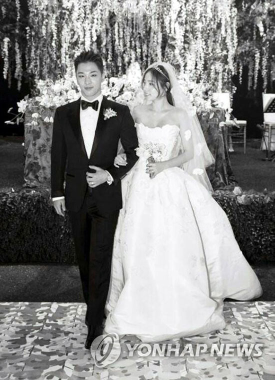 ▲ 태양♥민효린 결혼. 연합뉴스