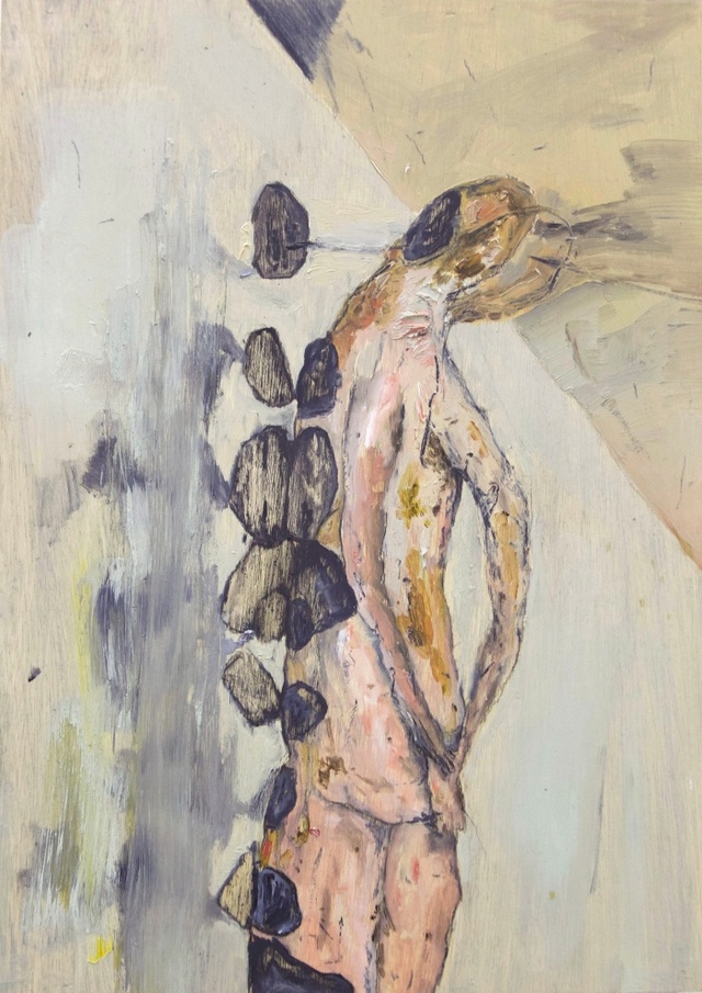 ▲ 강수민,Pencil and Oil on Wood panel,50.5×36cm,2017