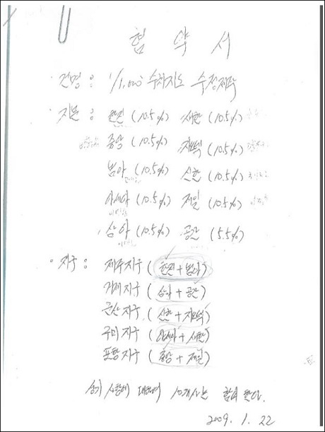 ▲ 항공촬영 업체들이2009년 최초 합의 시 작성된 협약서 중 발췌. 사진/공정거래위원회