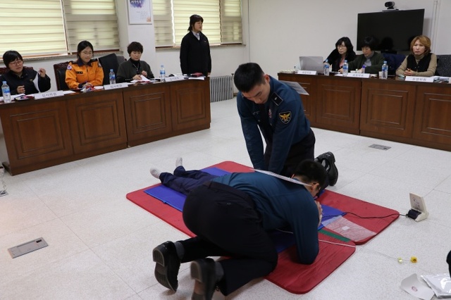 ▲ 소방서, 샘폐소생술 경진대회