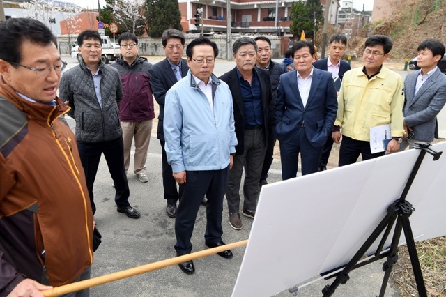 ▲ 조억동 광주시장, 주요사업 현장 방문(광남동 복합문화시설 건립)