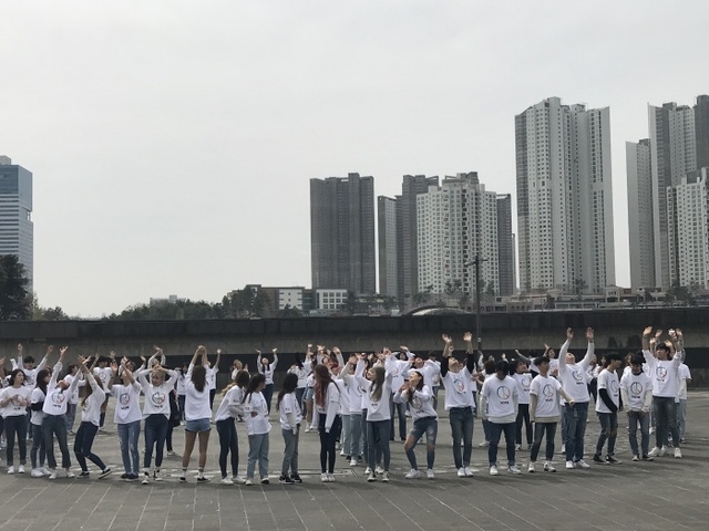▲ 투표독려 플래시몹2(글로벌웰니스건강 제공)