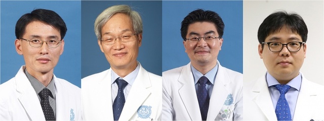 ▲ 신경과 박경석, 신경외과 오창완, 방재승, 변형수 교수. 사진=분당서울대병원 제공