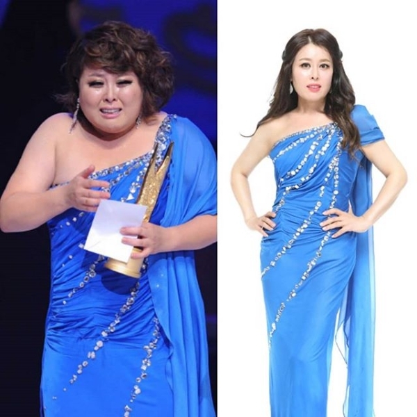 ▲ 배우 홍지민이 다이어트 전후 사진을 공개했다. 홍지민 인스타그램