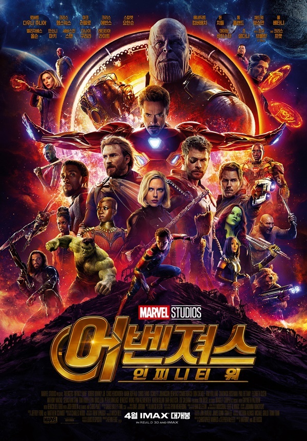 ▲ 영화 '어벤져스:인피니티 워' 포스터. 월트디즈니 컴퍼니 코리아