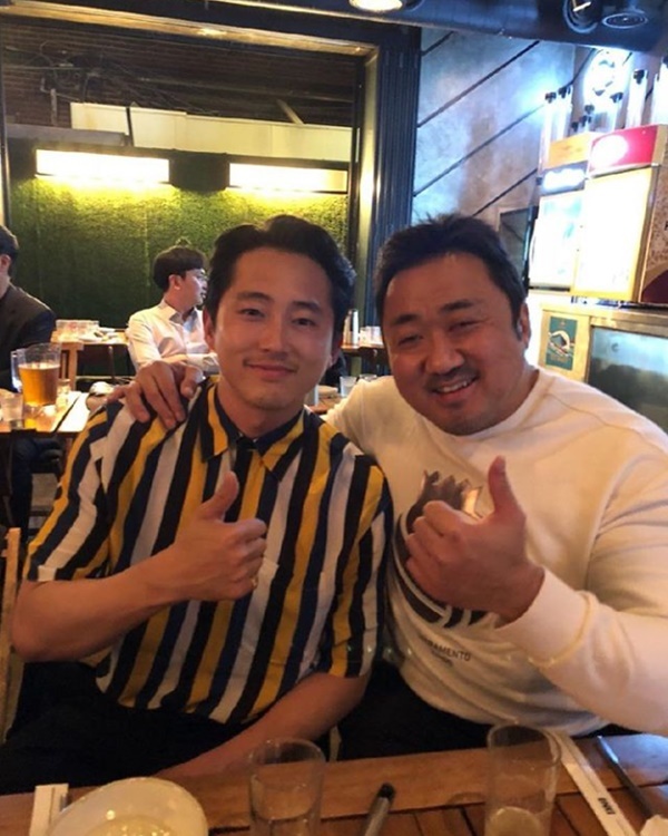 ▲ 스티븐 연(왼쪽)과 마동석. 마동석 인스타그램