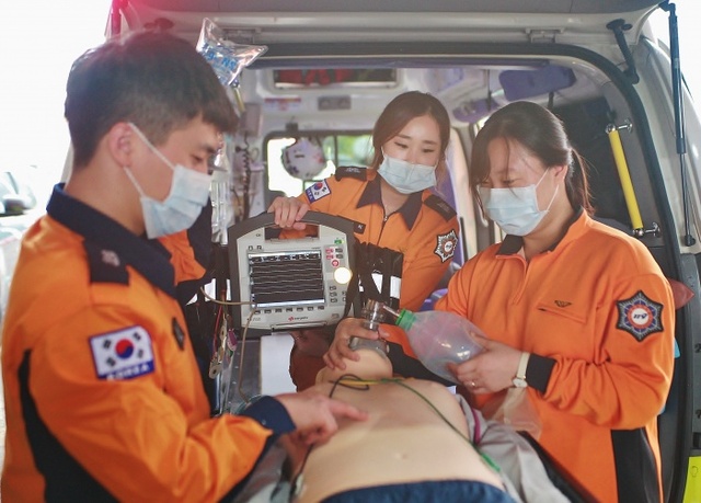 ▲ 화성소방서, 한림대 동탄성심병원과 합동근무 실시