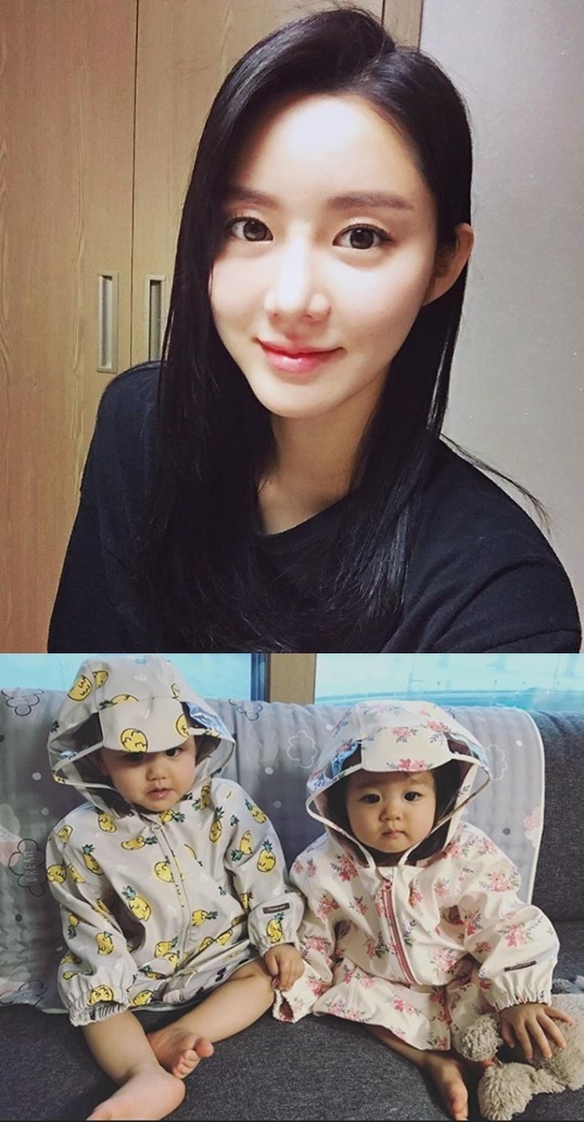 ▲ 한그루와 쌍둥이 자녀. 한그루 인스타그램