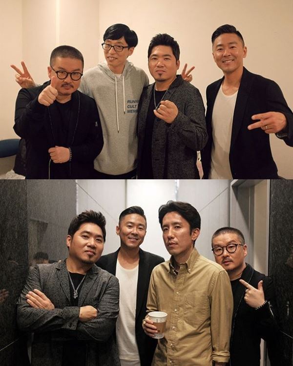 ▲ 그룹 솔리드와 유재석 유희열, 공식 인스타그램