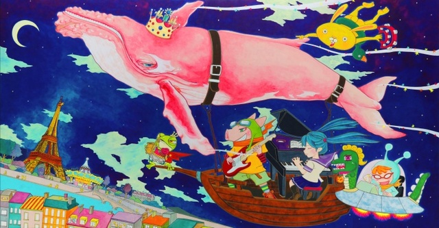 ▲ Night Flight  95x180  korean painting colors on Korean paper 2015