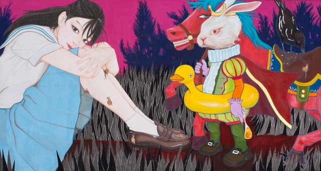 ▲ Playground-Blues 85x160 Mixed media on Korean paper 2012