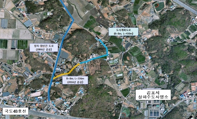 ▲ 김포시 풍곡리 도로 개설
