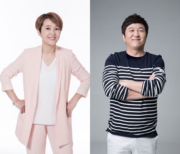 ▲ 개그맨 송은이(왼쪽) 정형돈. FNC엔터테인먼트