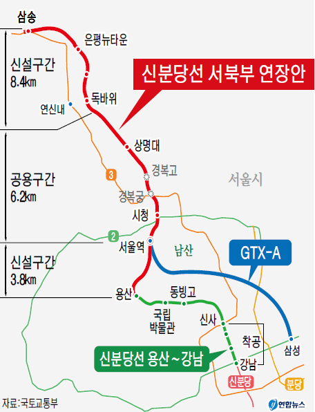 ▲ 신분당선 연장