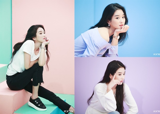 ▲ 배우 서예지의 광고 촬영 비하인드 컷. 킹엔터테인먼트