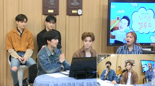 ▲ 그룹 뉴이스트 W 멤버 JR이 '리틀 박준형'이라 불리게 된 사연을 공개했다. '컬투쇼' 방송 캡처