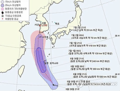 ▲ 태풍 '쁘라삐룬' 북상 (연합뉴스 제공)