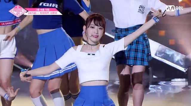 ▲ '프로듀스 48' 미야와키 사쿠라가 그룹 배틀 평가 직캠 조회수 1위를 기록했다.