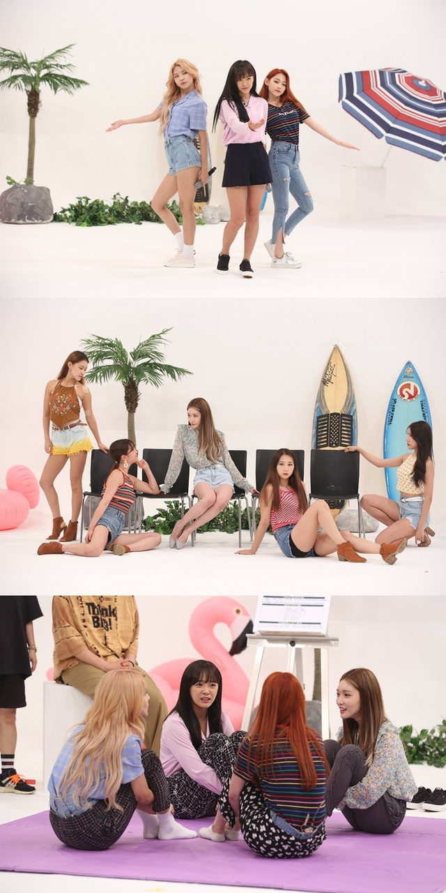 ▲ '주간아이돌'에서 청하와 구구단 세미나의 돼지 씨름 대결이 펼쳐졌다. MBC에브리원
