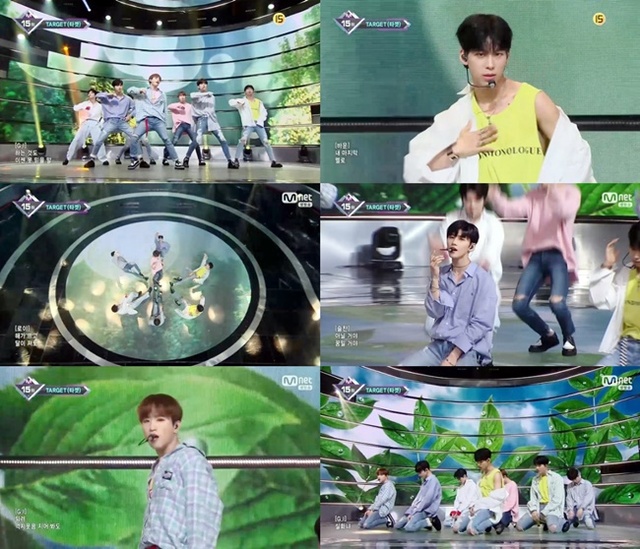 ▲ '엠카운트다운'에 출연한 그룹 타겟. Mnet