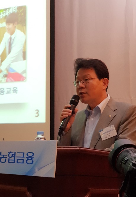 ▲ NH농협금융 김광수 회장이 26일 간담회를 열고 경영방침 및 취임 100일 소회를 밝혔다. 사진/백상일 기자