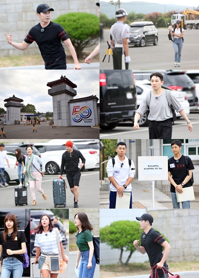 ▲ 강지환, 안현수, 김호영, 오윤아 등의 육군3사관학교 첫 입소길 모습이 포착됐다. MBC, 예능연구소