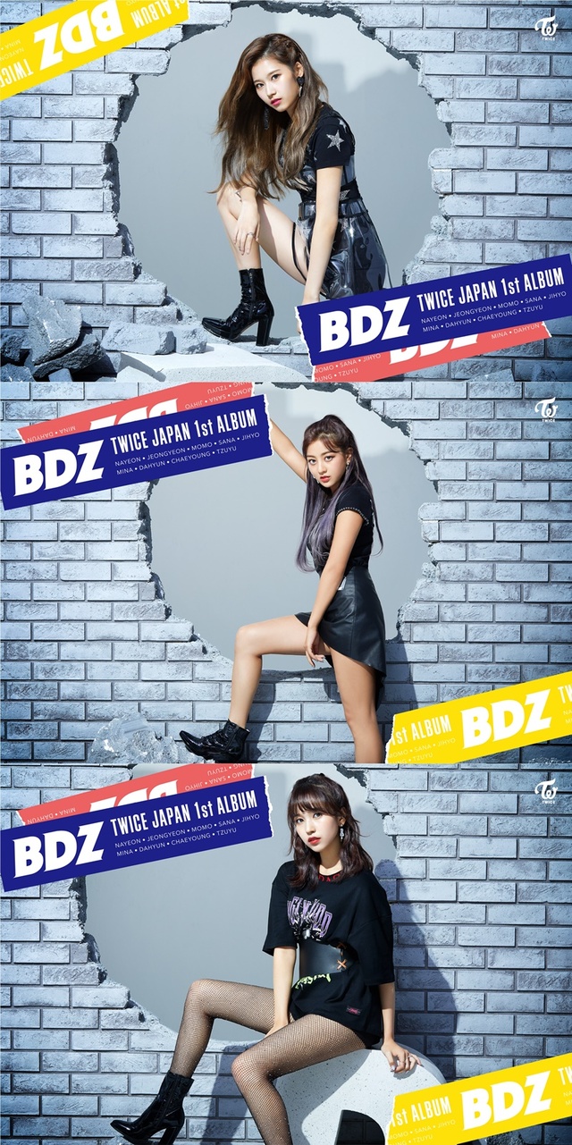 ▲ 트와이스 사나, 지효, 미나의 일본 첫 정규앨범 'BDZ'의 티저 이미지가 공개됐다. JYP엔터테인먼트