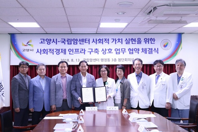 ▲ 1_고양시·국립암센터, 사회적경제 인프라 구축 ‘맞손’  (1)