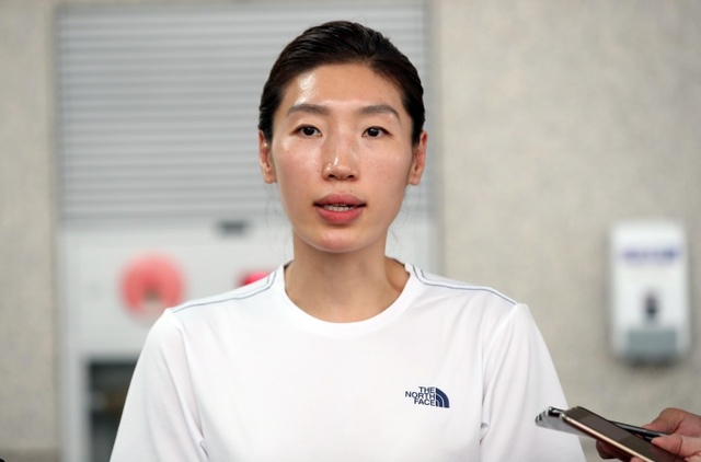 ▲ 개회식 공동기수 여자농구 남북 단일팀 주장 임영희.연합뉴스