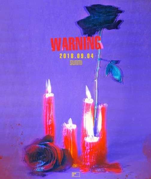 ▲ 선미, 신보 타이틀포스터 'WARNING'. 공식 인스타그램