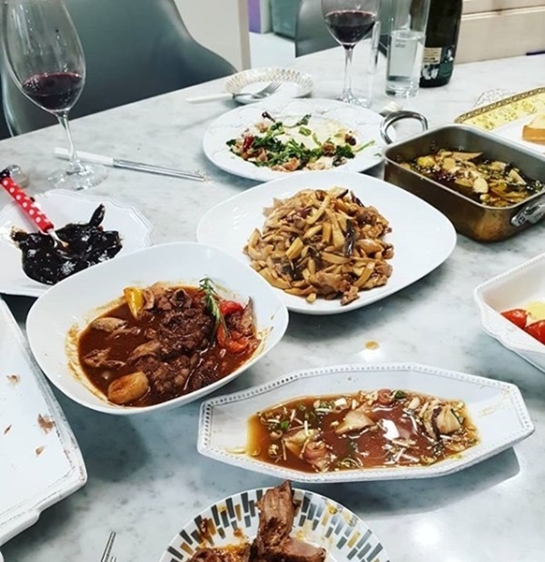 ▲ 소유진 백종원 부부의 집 밥 한 상. 이시영 인스타그램