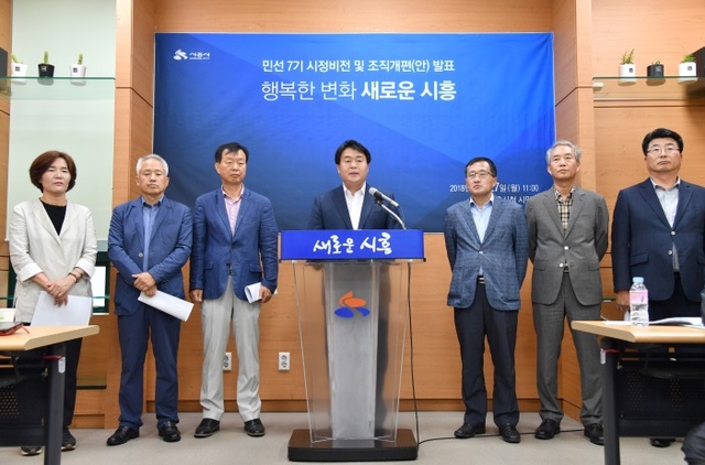 ▲ 시흥, 시흥시 조직개편안 발표(임병택시장)