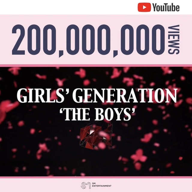 ▲ 소녀시대 'The Boys' 뮤직비디오 2억뷰 돌파 이미지. SM엔터테인먼트
